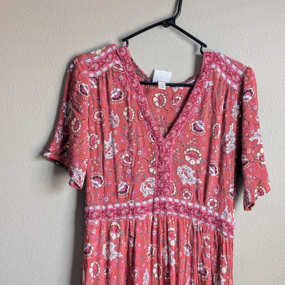 Knox Rose Rust Floral Midi Dress